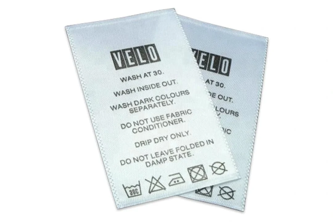 Custom Private Satin Care Labels